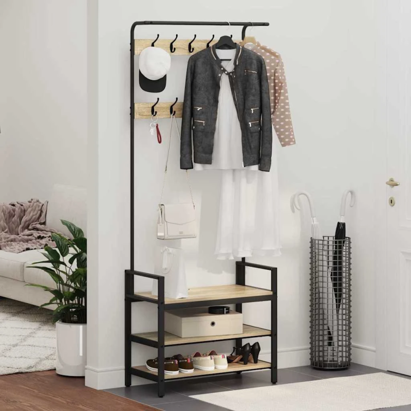 vidaXL Pakaramais Sonoma ozols 75 x 34 x 184 cm Inženierijas koks