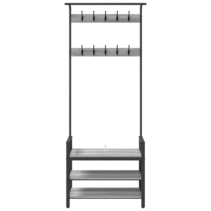 vidaXL Pakaramais Pelēks Sonoma 75 x 34 x 184 cm Inženierijas koks