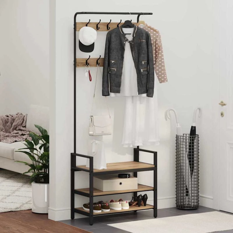 vidaXL Pakaramais Artisānā ozols 75 x 34 x 184 cm Inženierijas koks