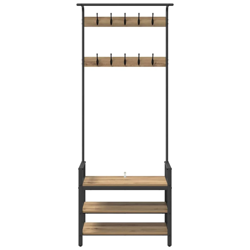 vidaXL Pakaramais Artisānā ozols 75 x 34 x 184 cm Inženierijas koks