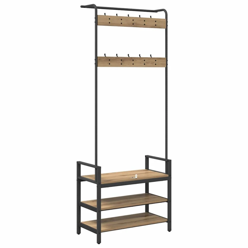 vidaXL Pakaramais Artisānā ozols 75 x 34 x 184 cm Inženierijas koks