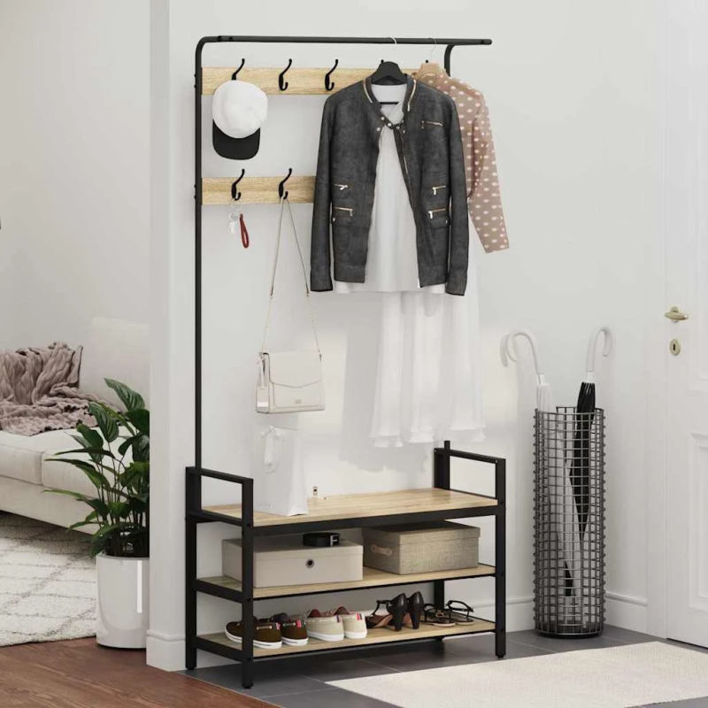 vidaXL Pakaramais Sonoma ozols 95 x 34 x 184 cm Inženierijas koks