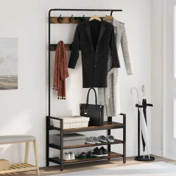 vidaXL Pakaramais Dūmaka ozols 95 x 34 x 184 cm Inženierijas koks