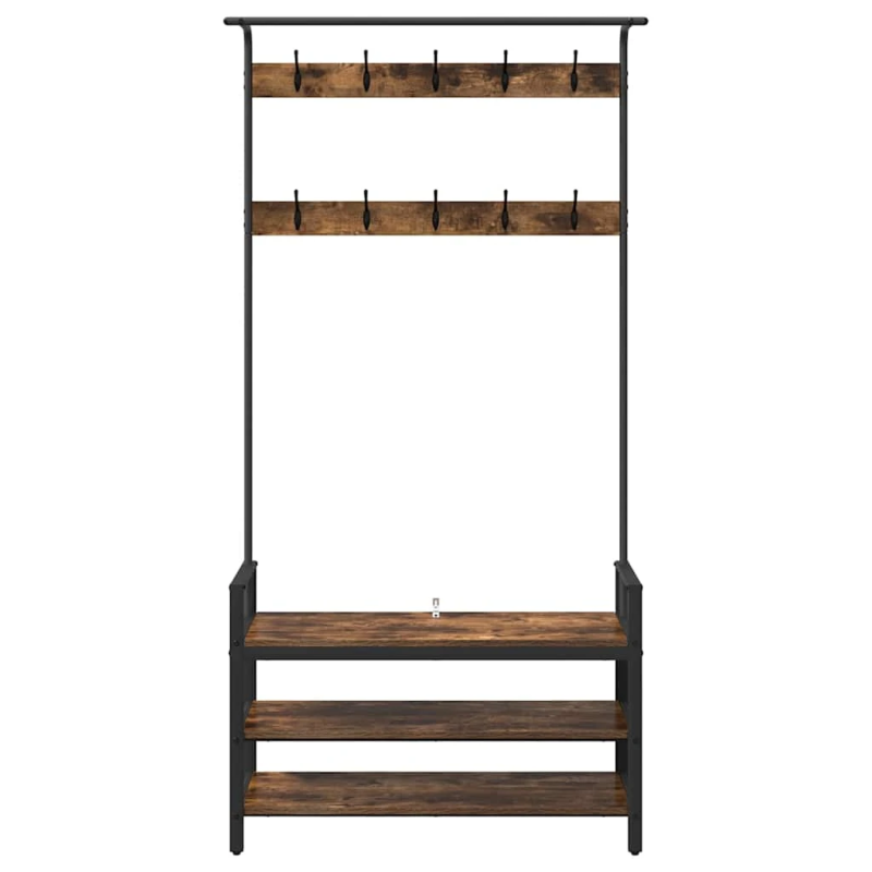 vidaXL Pakaramais Dūmaka ozols 95 x 34 x 184 cm Inženierijas koks