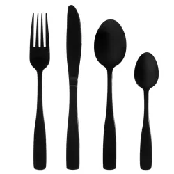 Комплект столовых приборов Maku Basic, черный цв.