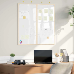 vidaXL Saziņas tāfele Balts 80 x 80 x 1.4 cm Priedes masīvkoks