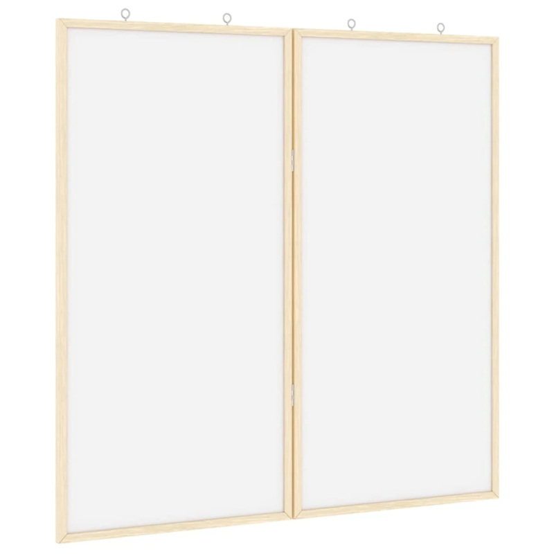 vidaXL Saziņas tāfele Balts 80 x 80 x 1.4 cm Priedes masīvkoks