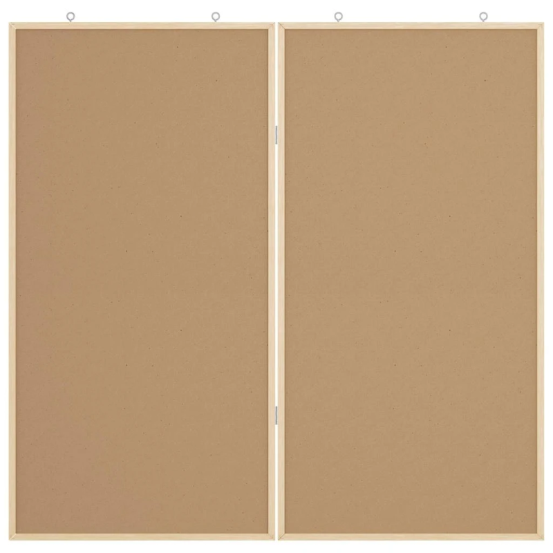 vidaXL Saziņas tāfele Balts 80 x 80 x 1.4 cm Priedes masīvkoks