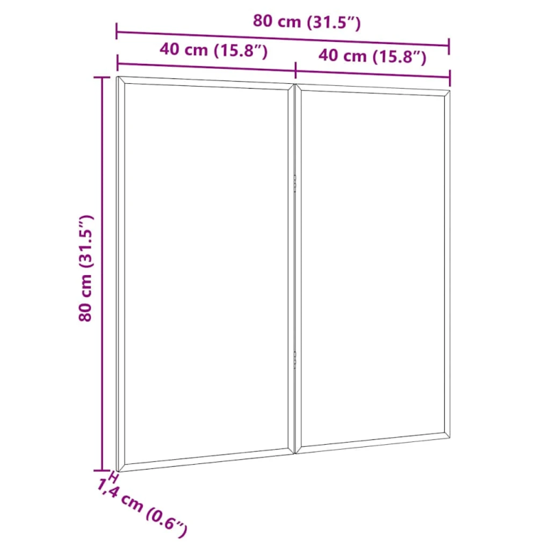 vidaXL Saziņas tāfele Melna 80 x 80 x 1.4 cm Priedes masīvkoks