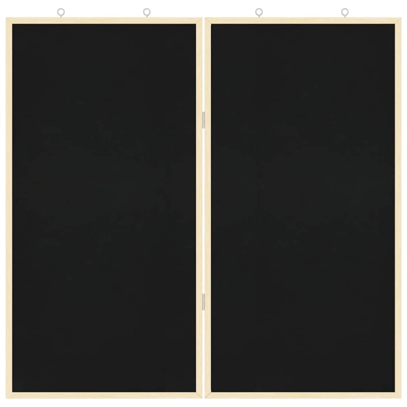 vidaXL Saziņas tāfele Melna 80 x 80 x 1.4 cm Priedes masīvkoks