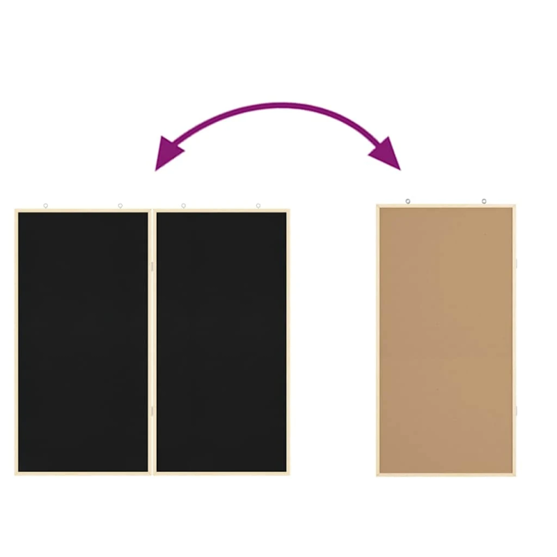 vidaXL Saziņas tāfele Melna 80 x 80 x 1.4 cm Priedes masīvkoks