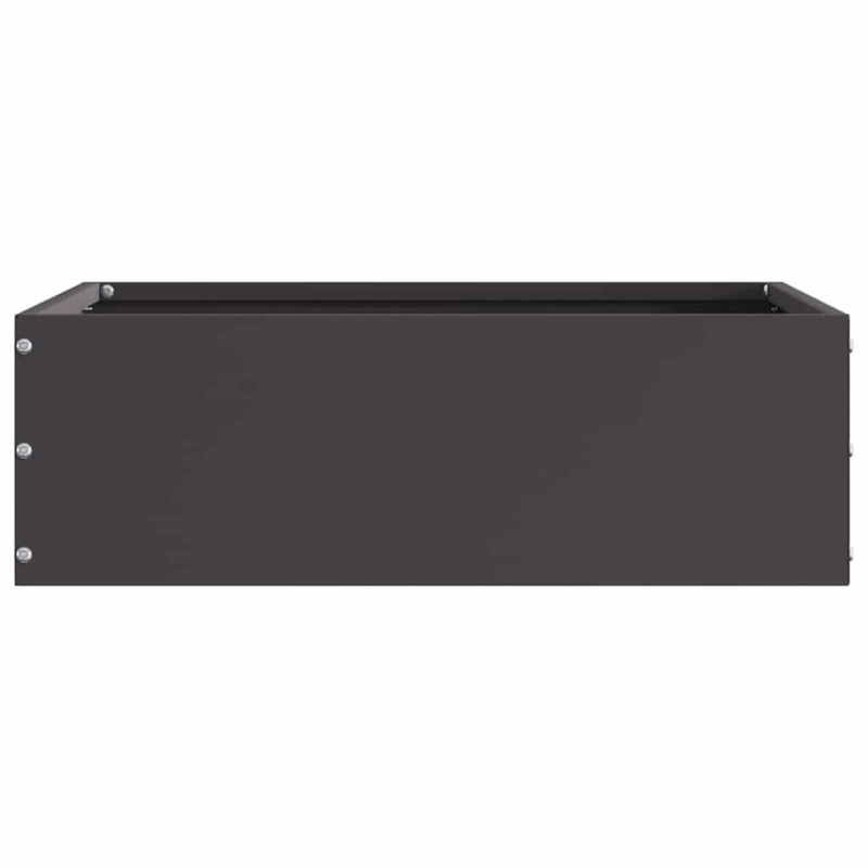 vidaXL Zāliena Apmale Melna 40 x 40 x 13 cm Tērauds