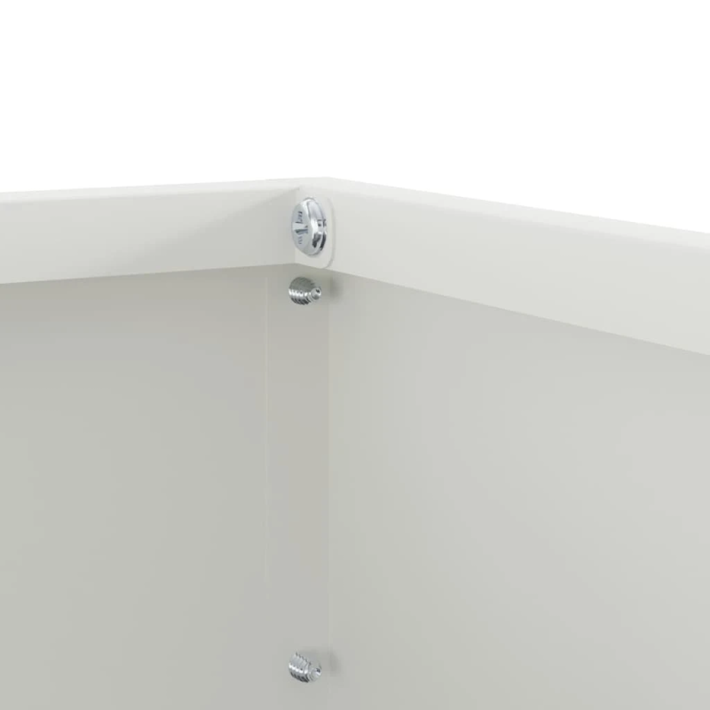 vidaXL Zāliena Apmale 6 pcs Balts 40 x 40 x 13 cm Tērauds