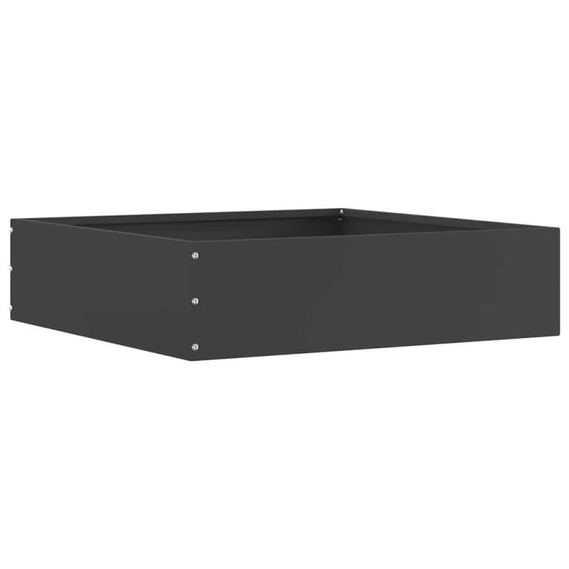 vidaXL Zāliena Apmale Melna 50 x 50 x 13 cm Tērauds