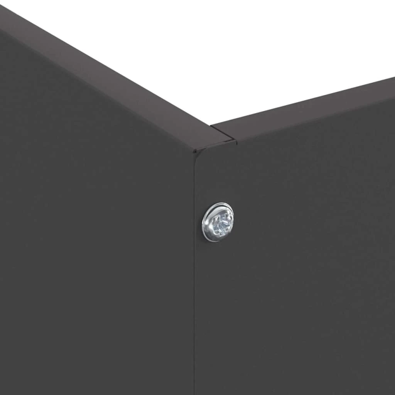 vidaXL Zāliena Apmale 6 pcs Melna 50 x 50 x 13 cm Tērauds