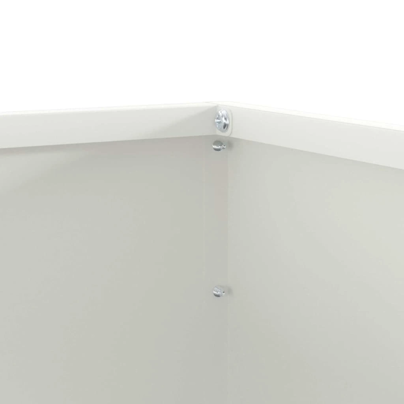 vidaXL Zāliena Apmale Balts 50 x 50 x 13 cm Tērauds