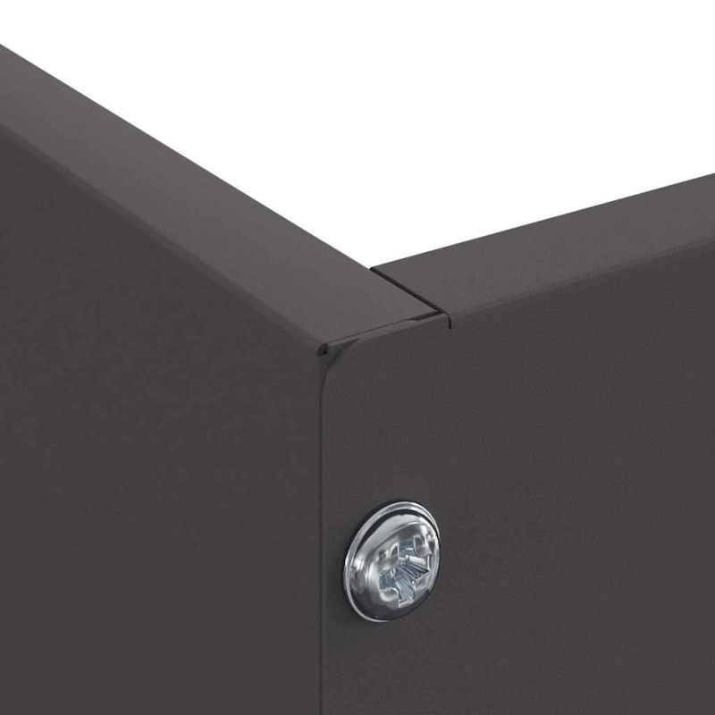 vidaXL Zāliena Apmale Melna 60 x 60 x 13 cm Tērauds