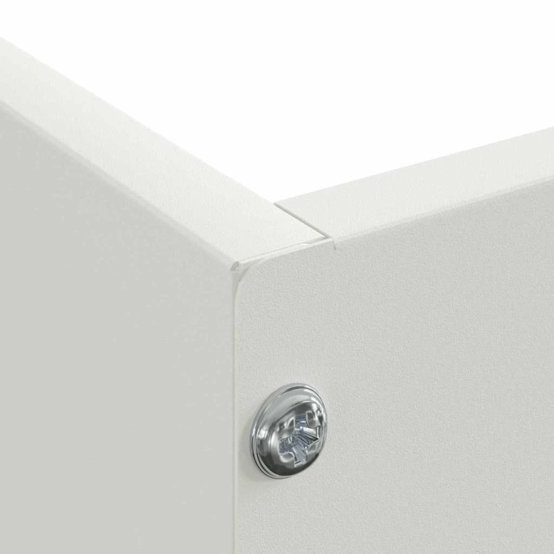 vidaXL Zāliena Apmale Balts 60 x 60 x 13 cm Tērauds