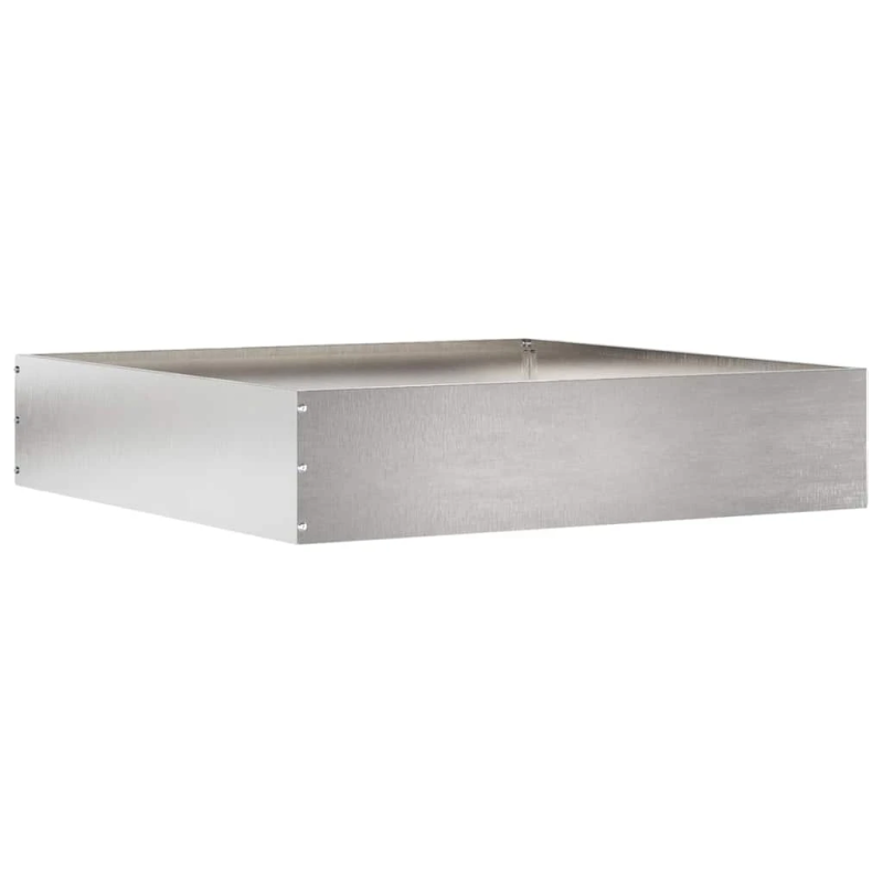 vidaXL Zāliena Apmale 6 pcs Sudraba 60 x 60 x 13 cm Nerūsējošs tērauds