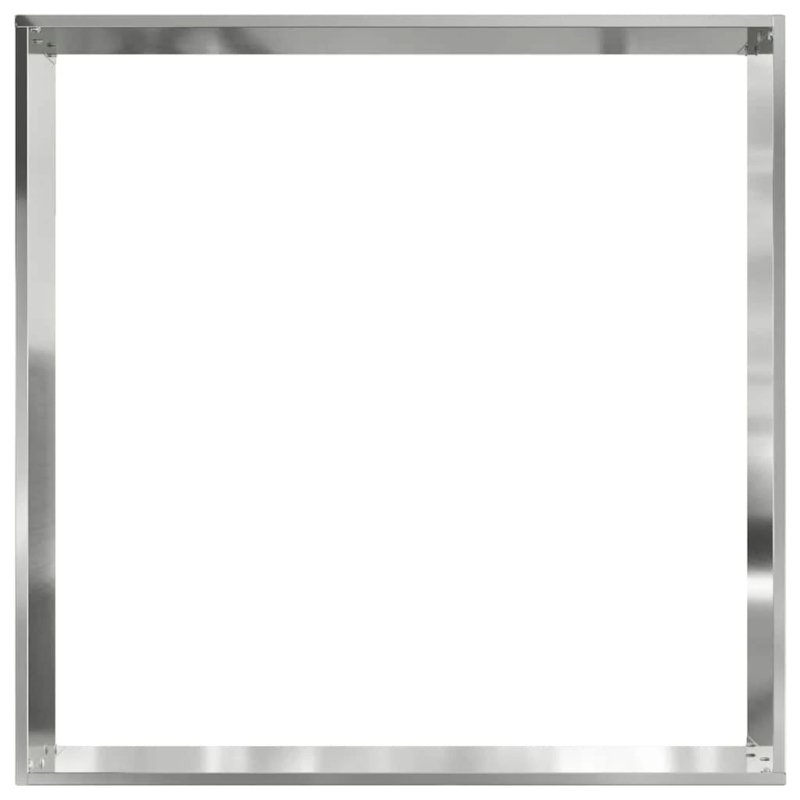 vidaXL Zāliena Apmale 6 pcs Sudraba 60 x 60 x 13 cm Cinkots tērauds