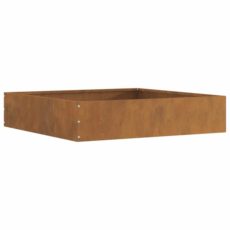 vidaXL Zāliena Apmale 6 pcs Rūsa 60 x 60 x 13 cm Novecināts tērauds