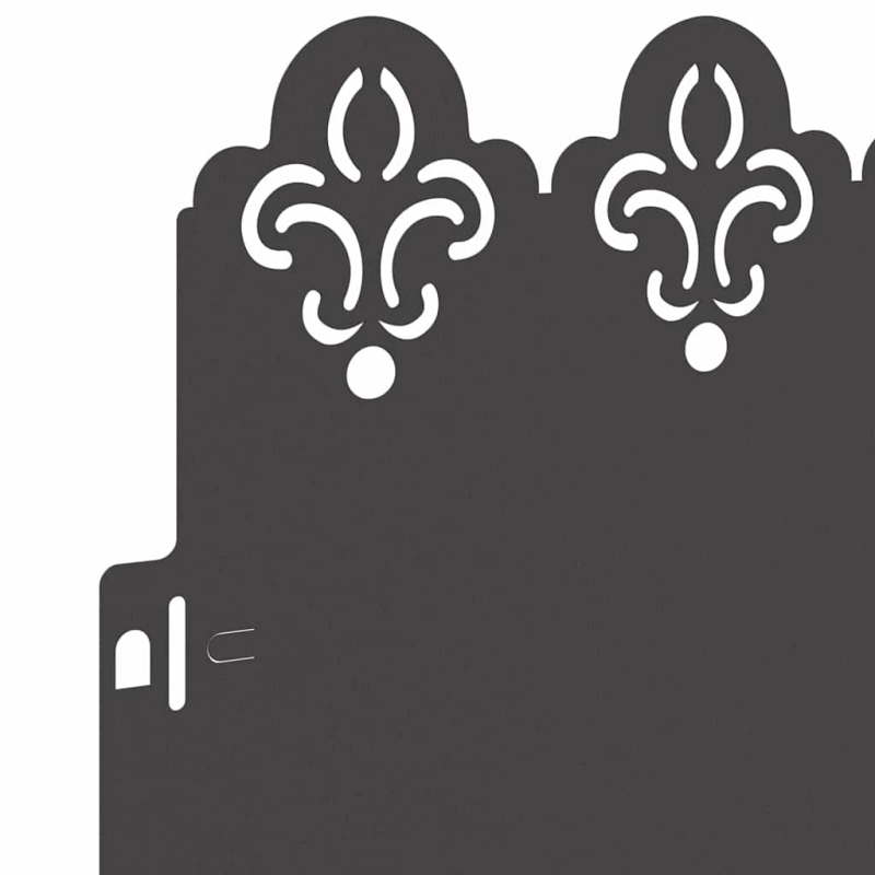 vidaXL Zāliena apmales 30 pcs Melna 103 x 0,05 x 22 cm Tērauds