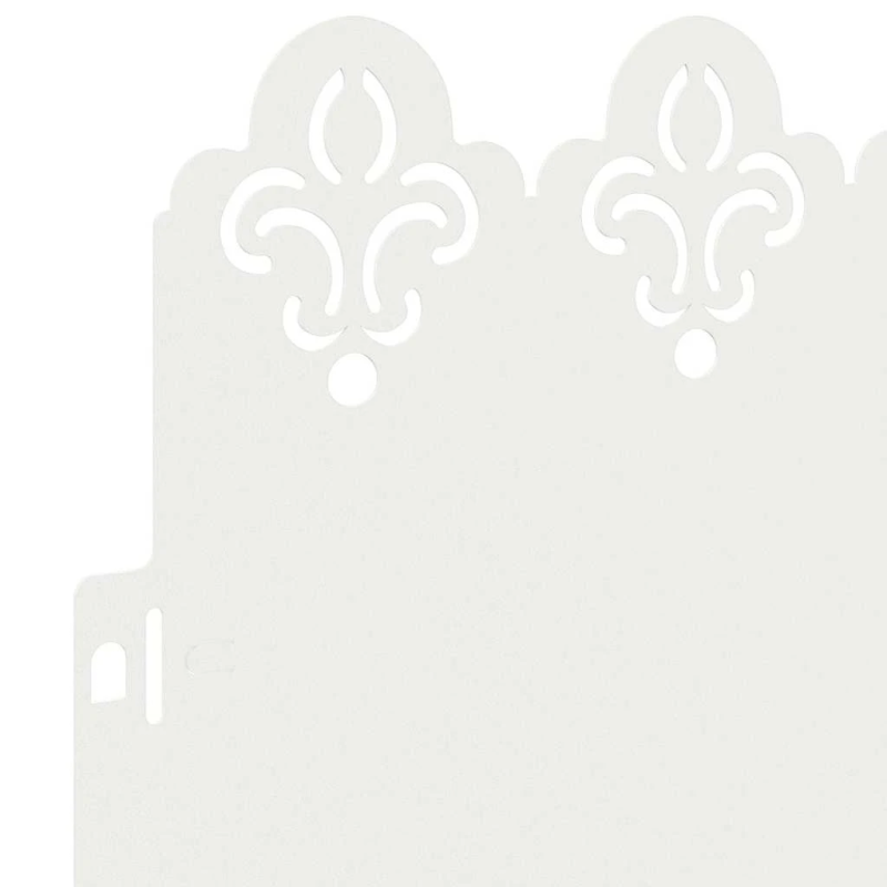 vidaXL Zāliena apmales 10 pcs Balts 103 x 0,05 x 22 cm Tērauds