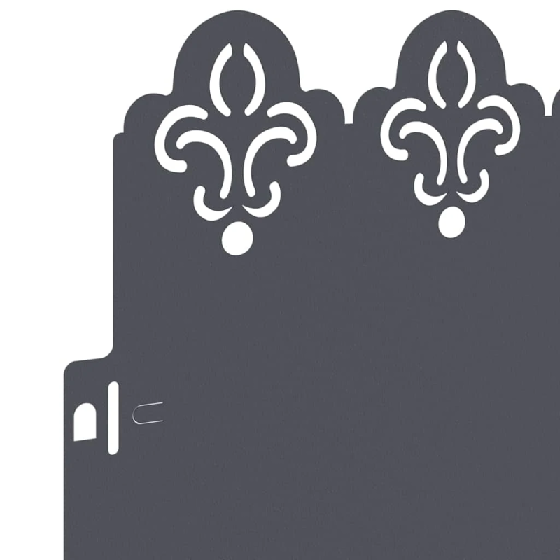 vidaXL Zāliena apmales 20 pcs Antracīts 103 x 0,05 x 22 cm Tērauds