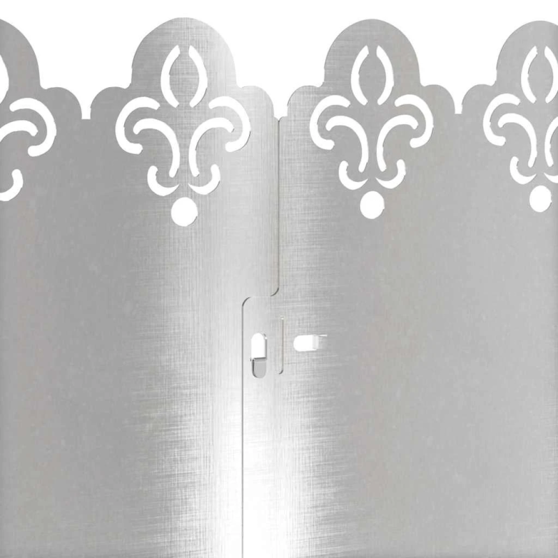 vidaXL Zāliena apmales 10 pcs Sudraba 103 x 0,05 x 22 cm