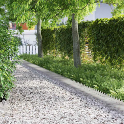 vidaXL Zāliena apmales 20 pcs Sudraba 103 x 0,05 x 22 cm