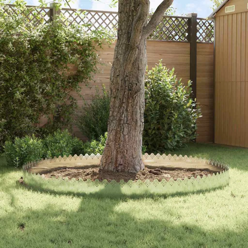 vidaXL Zāliena apmales 10 pcs Sudraba 103 x 0,05 x 22 cm