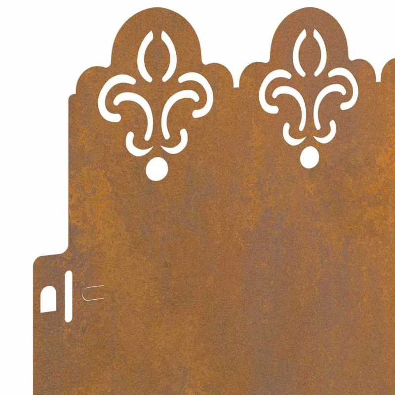 vidaXL Zāliena apmales 10 pcs Rūsa 103 x 0,05 x 22 cm