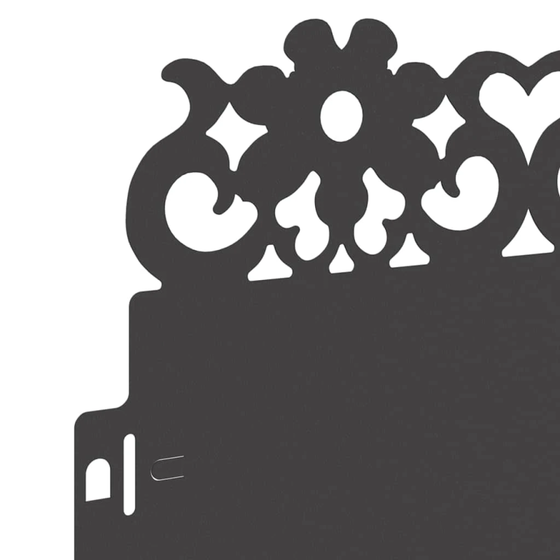 vidaXL Zāliena apmales 10 pcs Melna 103 x 0,05 x 22 cm Tērauds