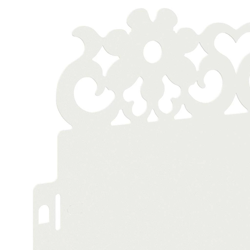 vidaXL Zāliena apmales 30 pcs Balts 103 x 0,05 x 22 cm Tērauds