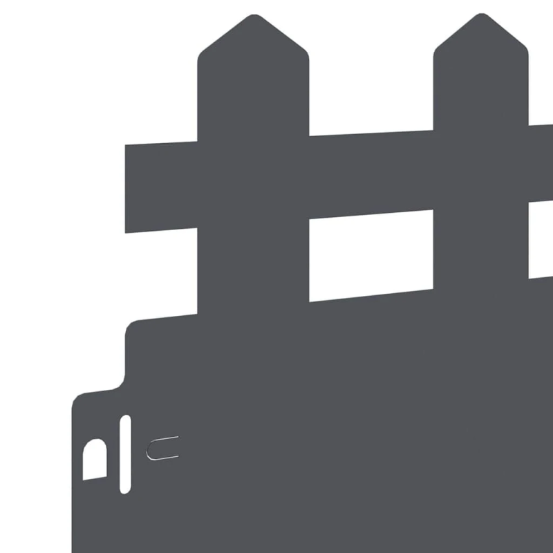 vidaXL Zāliena apmales 30 pcs Antracīts 103 x 0,05 x 22 cm Tērauds