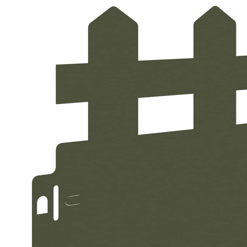 vidaXL Zāliena apmales 10 pcs Olīvu zaļš 103 x 0,05 x 22 cm Tērauds