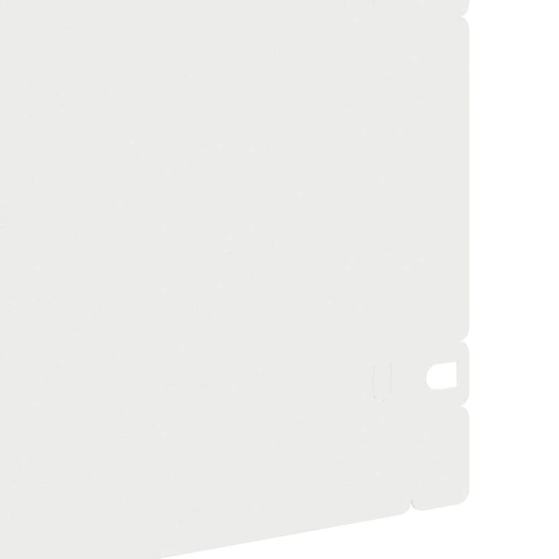 vidaXL Zāliena apmales 30 pcs Balts 103 x 0,05 x 22 cm Tērauds