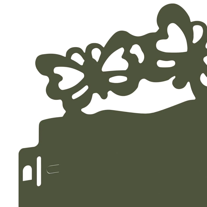 vidaXL Zāliena apmales 10 pcs Olīvu zaļš 103 x 0,05 x 22 cm Tērauds