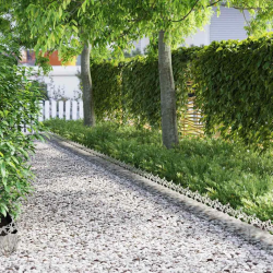 vidaXL Zāliena apmales 20 pcs Sudraba 103 x 0,05 x 22 cm