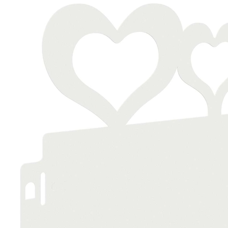 vidaXL Zāliena apmales 20 pcs Balts 103 x 0,05 x 22 cm Tērauds