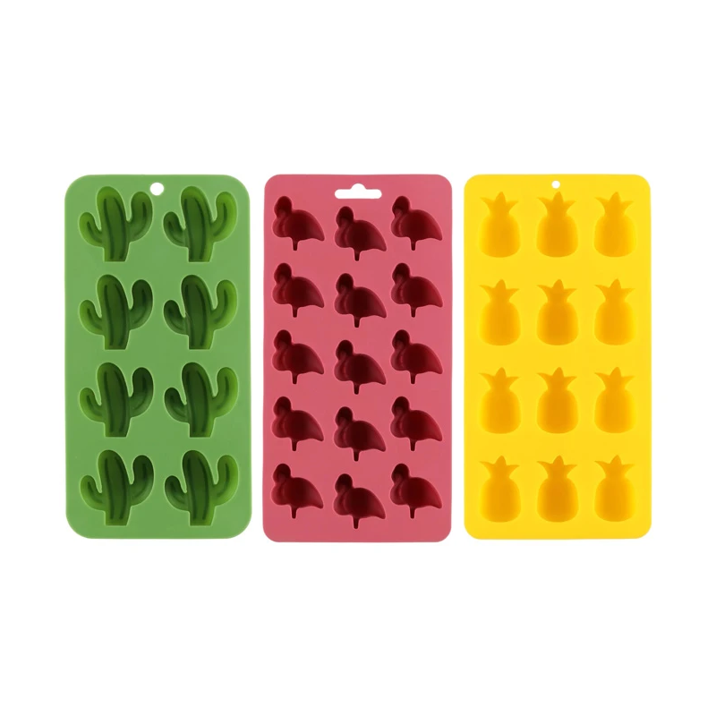 Maku ledus formu komplekts, silikons, 3 veidi