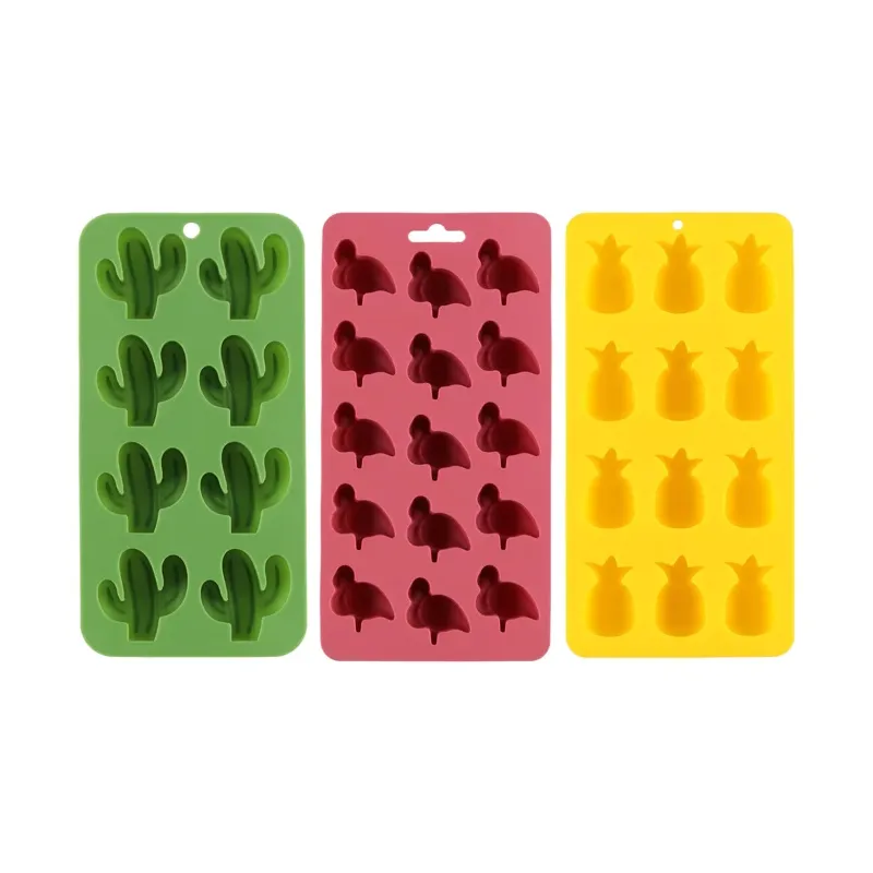 Maku ledus formu komplekts, silikons, 3 veidi