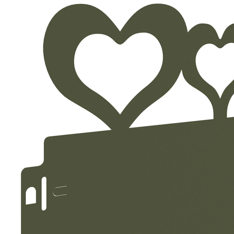 vidaXL Zāliena apmales 30 pcs Olīvu zaļš 103 x 0,05 x 22 cm Tērauds