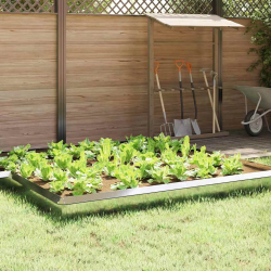 vidaXL Kāpuru žogs 4 pcs Sudraba 50 x 3,5 x 25 cm Cinkots tērauds