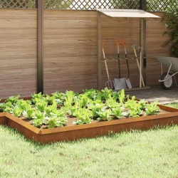 vidaXL Kāpuru žogs 16 pcs Rūsa 100 x 3,5 x 25 cm Novecināts tērauds