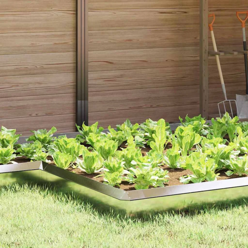 vidaXL Kāpuru žogs Sudraba 13,5 x 13,5 x 25 cm Nerūsējošs tērauds