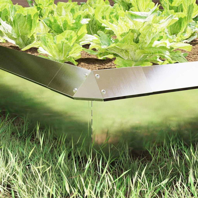 vidaXL Kāpuru žogs Sudraba 13,5 x 13,5 x 25 cm Nerūsējošs tērauds