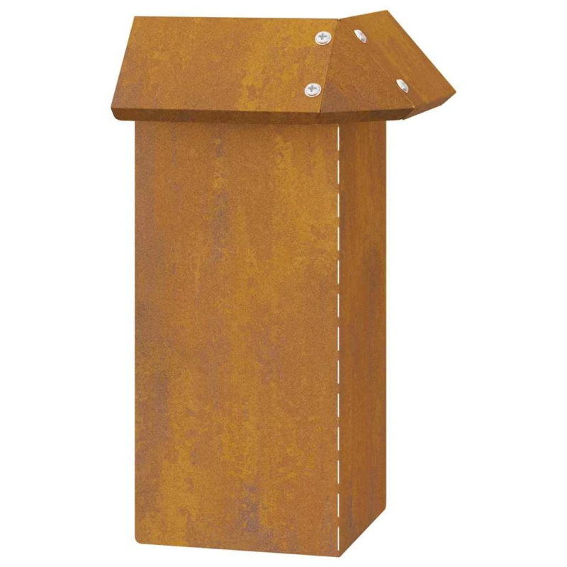 vidaXL Kāpuru žogs Rūsa 13,5 x 13,5 x 25 cm Novecināts tērauds