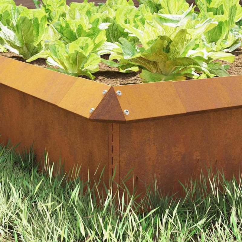 vidaXL Kāpuru žogs Rūsa 13,5 x 13,5 x 25 cm Novecināts tērauds