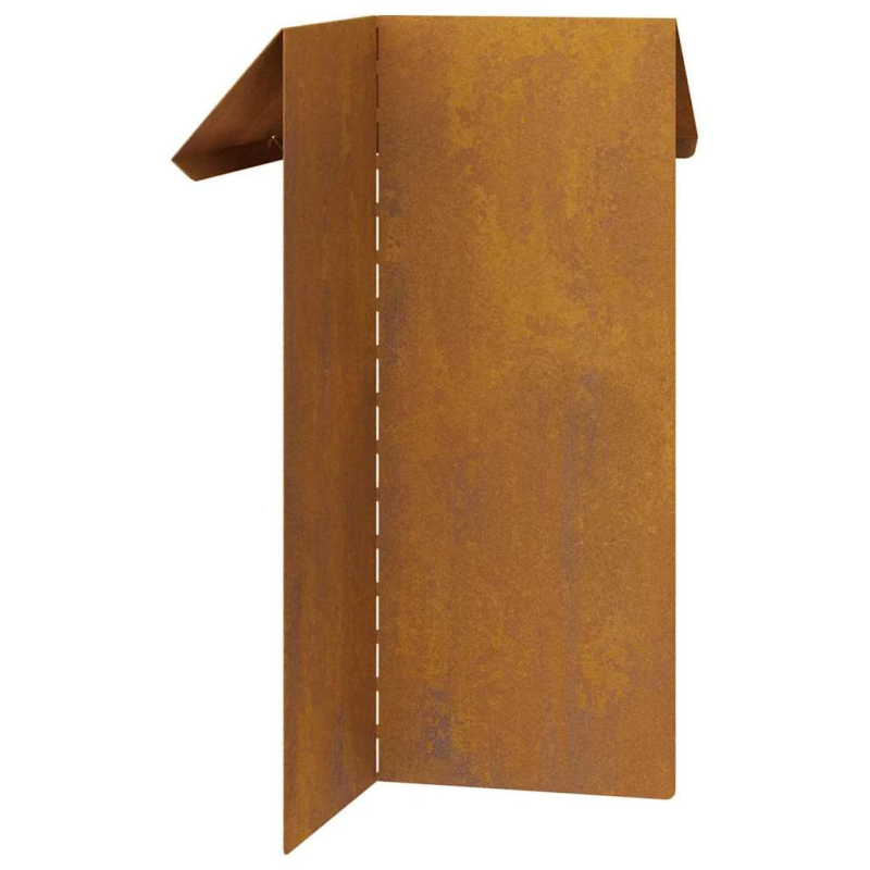 vidaXL Kāpuru žogs 4 pcs Rūsa 13,5 x 13,5 x 25 cm Novecināts tērauds